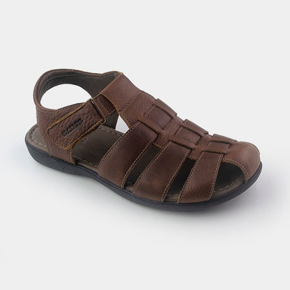 Roger  - Sandalias de Cuero Marrones